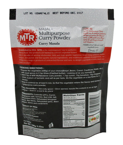 MTR Multipurpose curry powder 100 gms - Indian Spices