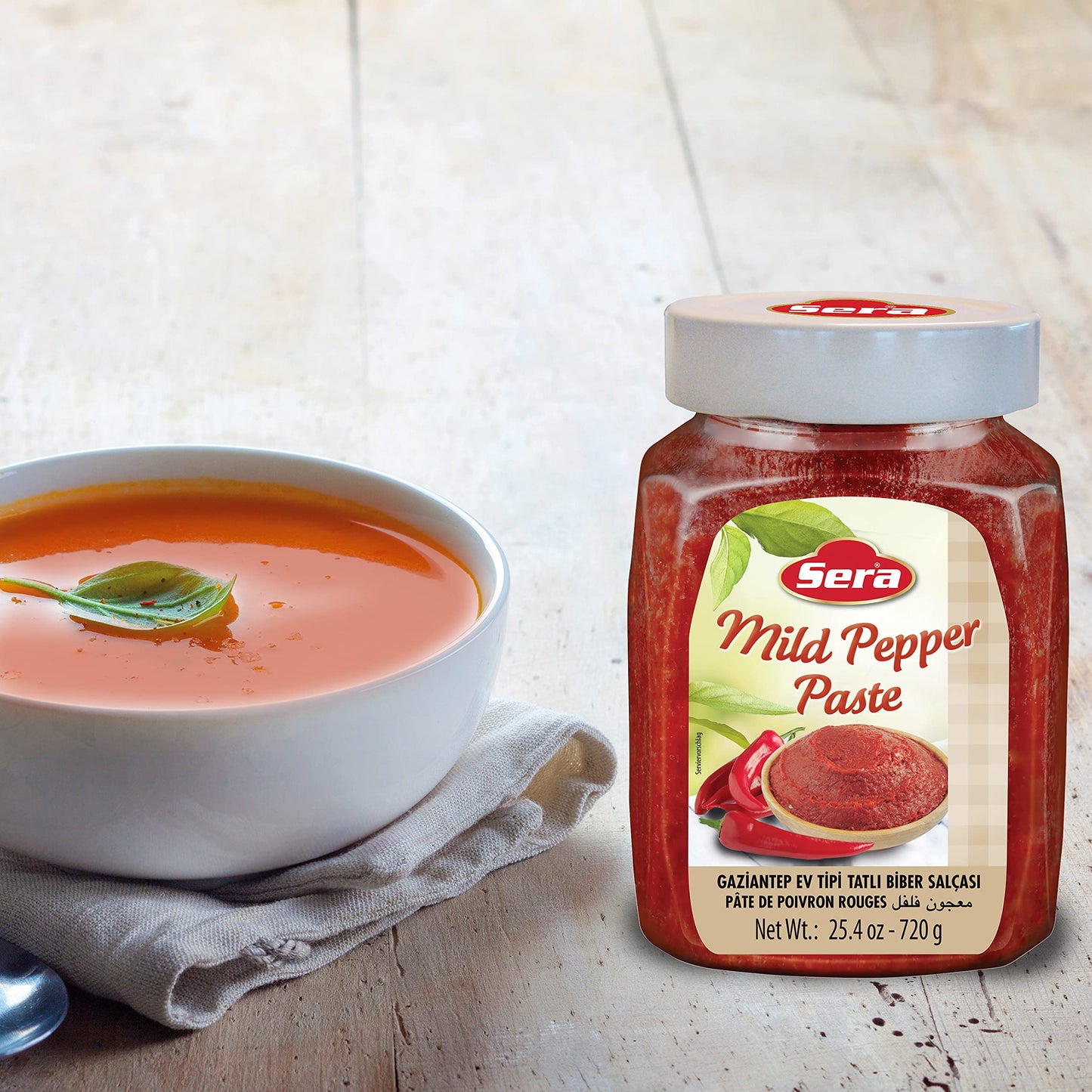 Sera Mild Pepper Paste 25.4 Oz Jar (2 PACK) | No Sugar | No Artificial Preservatives | Add a Unique, Peppery Flavor to Your Dishes | Great as a Spread or In Sandwiches!o Your Dishes | Great as a