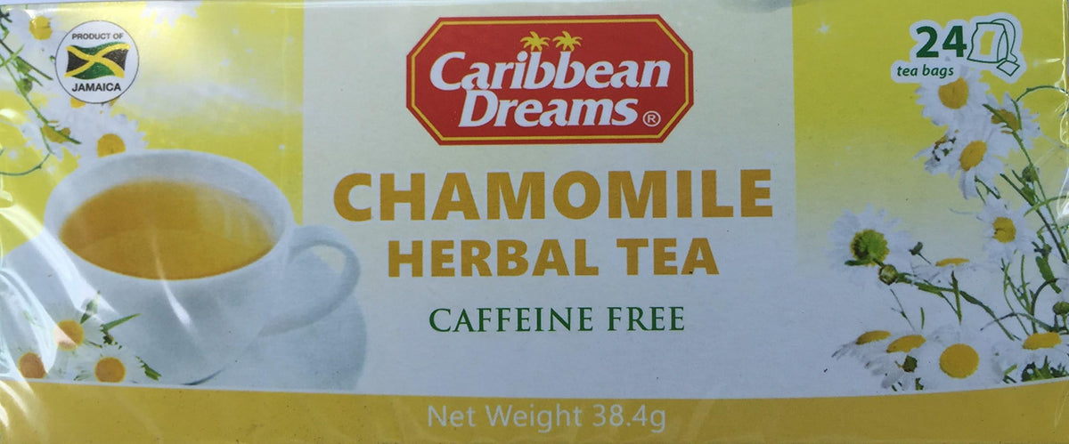 Caribbean Dreams Chamomile Herbal Tea Caffeine Free, 24 Tea Bags (3 Pack)