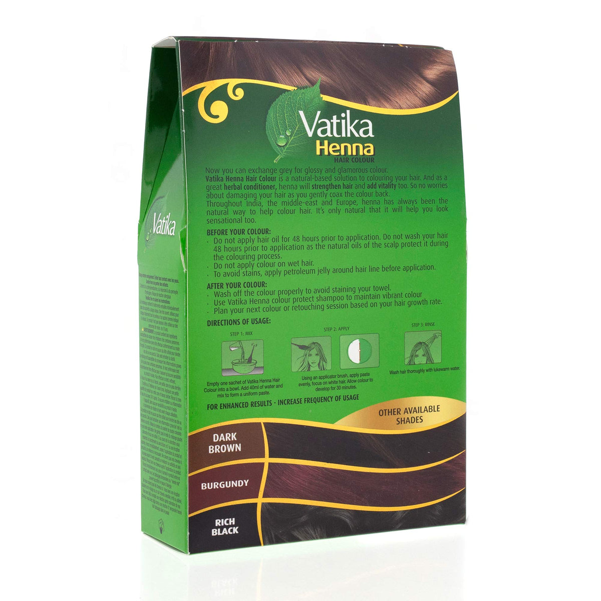 Vatika naturals Henna Hair Color - Natural Brown (pack of 6) - Indian Hair Products