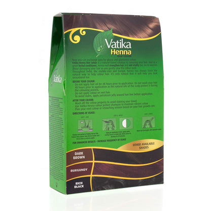 Vatika naturals Henna Hair Color - Natural Brown (pack of 6) - Indian Hair Products