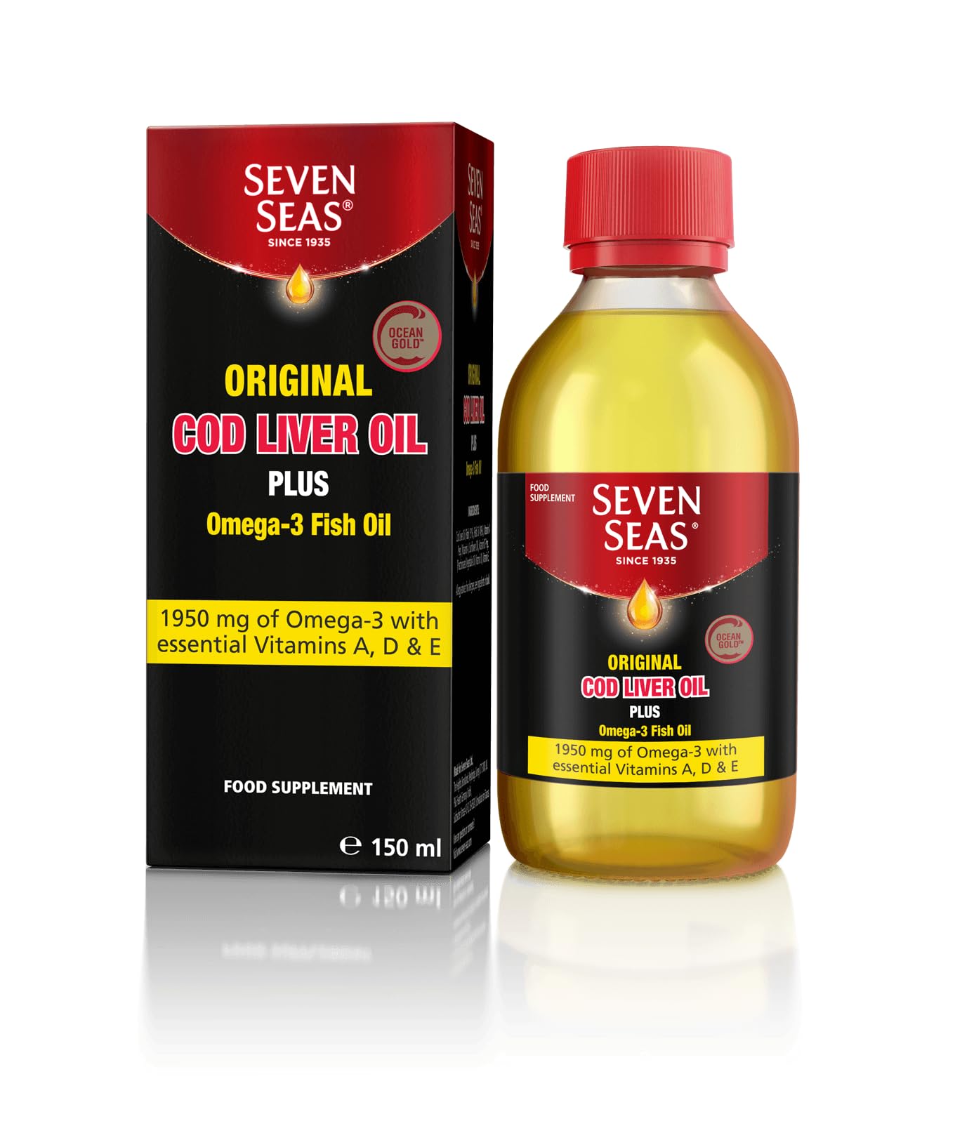Seven Seas Orig Cod Liver Oil Plus Omega-3 Fish Oil 450ml