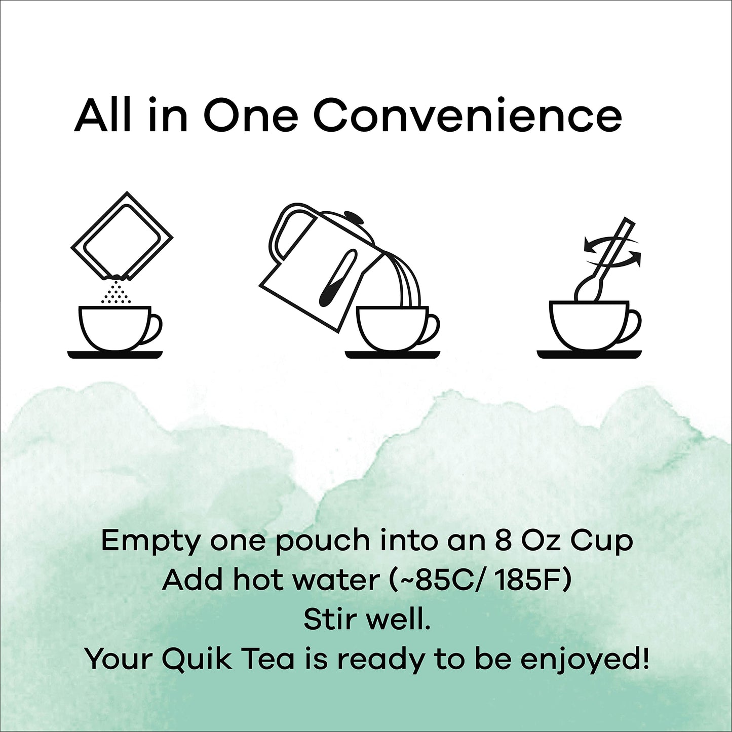 QuikTea Mint (Pudina) Ginger Chai Tea Latte - 10 Count Single Box - All Natural & Preservative Free Authentic Instant Chai Tea - Just Add Hot Water! (Unsweetened)