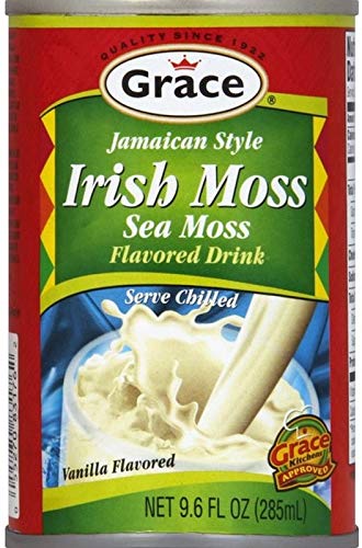 Grace Jamaican Style Irish Moss Drink 9.6oz - 6 Pack - Authentic Jamaican Sea Moss Drink - Vanilla Flavored Sea Moss Beverage