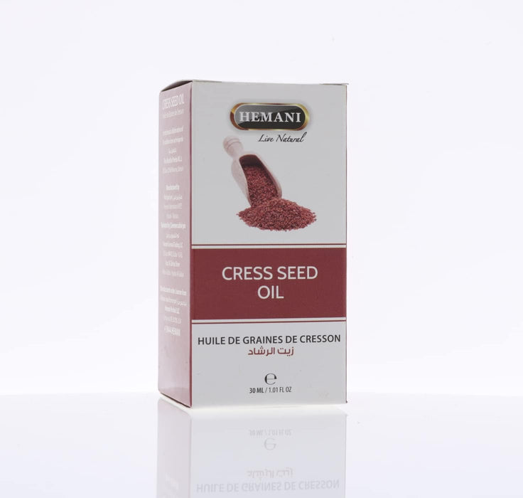 Hemani Cress Seed Oil 30ml - Natural Oil for Hair, Skin & Overall Health