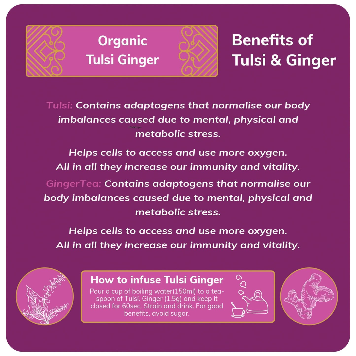 24 Mantra Organic Tulsi Ginger - 50 gms