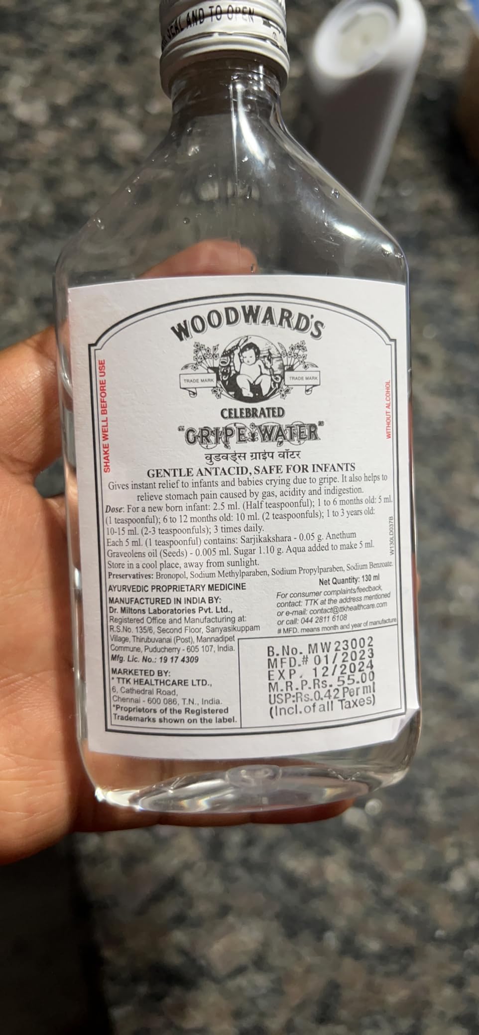 Woodward's Gripe Water 130ml (Pack of 3)