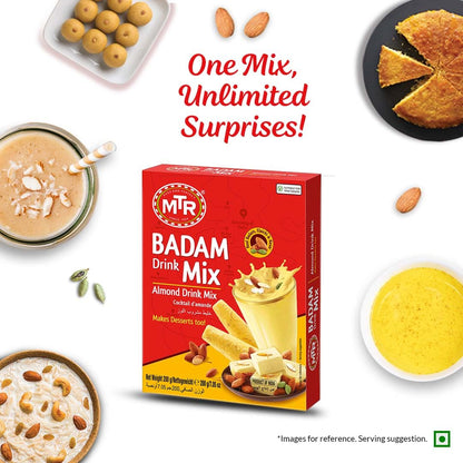 MTR- Badam drink mix with real almond bits and real saffron 200 gms - Fruit Juice