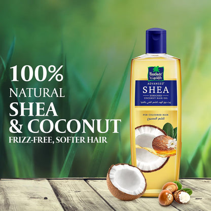 Parachute Advansed Moisturising Shea Hair Oil With Coconut, Deeply Nourishes Hair, Strengthens And Adds Shine, 200 Ml, Golden