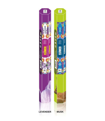 chakra Flower Premium Aroma Sticks Feel The Blossomy Aroma - 120 Incense Sticks - Use at Home Office - Pack of 6 Natural Fragrance Sticks Long-Lasting Scented Incense Sticks