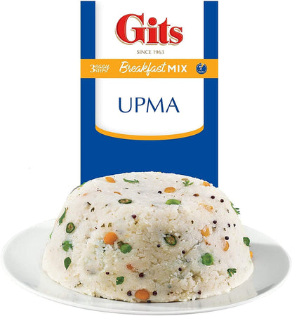 Gits Instant Mix Box - 600gm (Pack of 3 x 200gm) | Ready to Cook Indian Breakfast/Lunch/Dinner/Snack Meal | No Artificial Colors, Flavors, Preservatives, 100% Vegetarian, Easy Recipe (Upma)