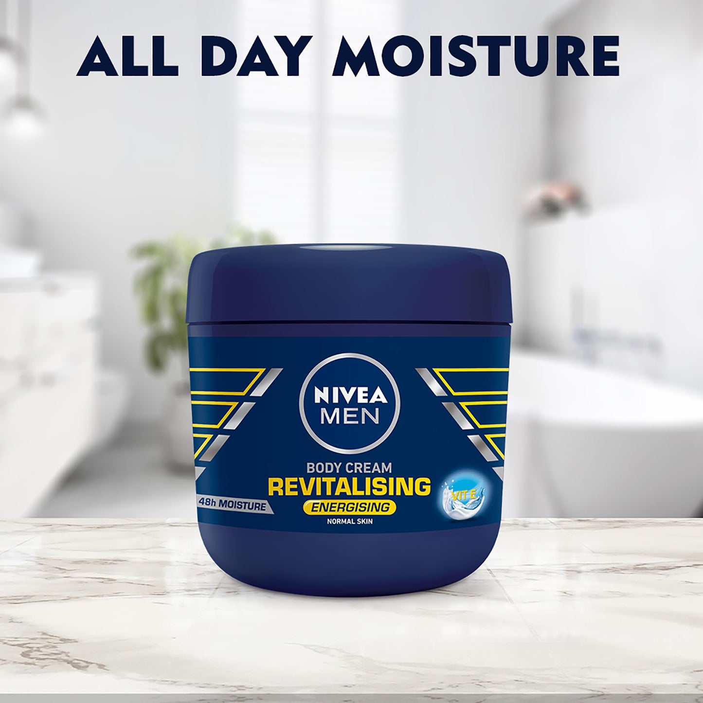 Nivea Men Body Cream Revitalising Body Cream, 13.5oz, with caring Vitamin E- for a revitalised skin feeling