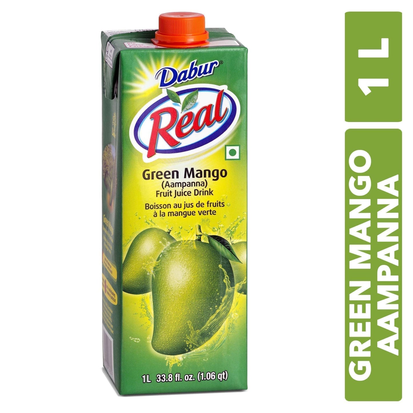 Dabur Real Green Mango/Aampanna Fruit (Cocktail/Mocktail) Juice Drink 1 Ltr [pack of 3]