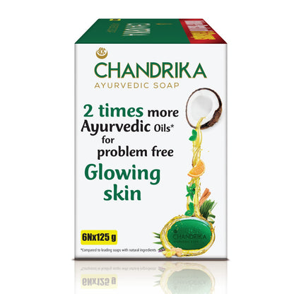 Chandrika Ayurvedic Soap, 125g (Pack Of 6)