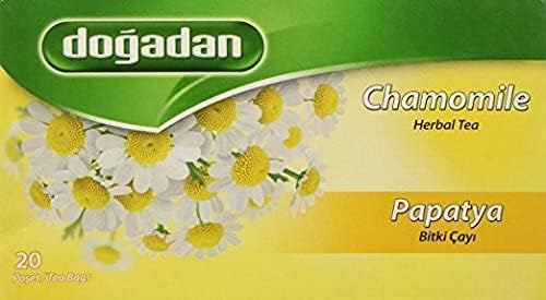 Doadan Papatya (Chamomile) Herbal Tea 20 Tea Bags, Pack of 3