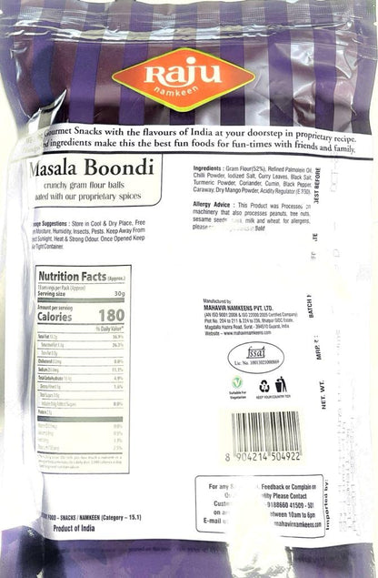 Raju Namkeen Masala Boondi 400 gm