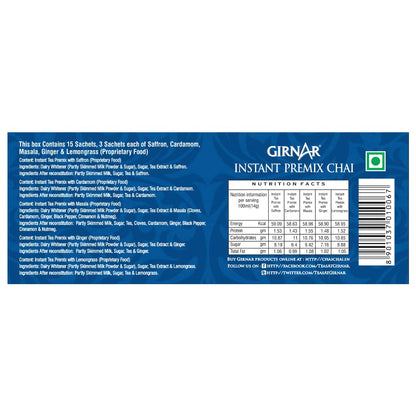 Girnar Instant Tea Premix Variety Pack, 36 Sachets