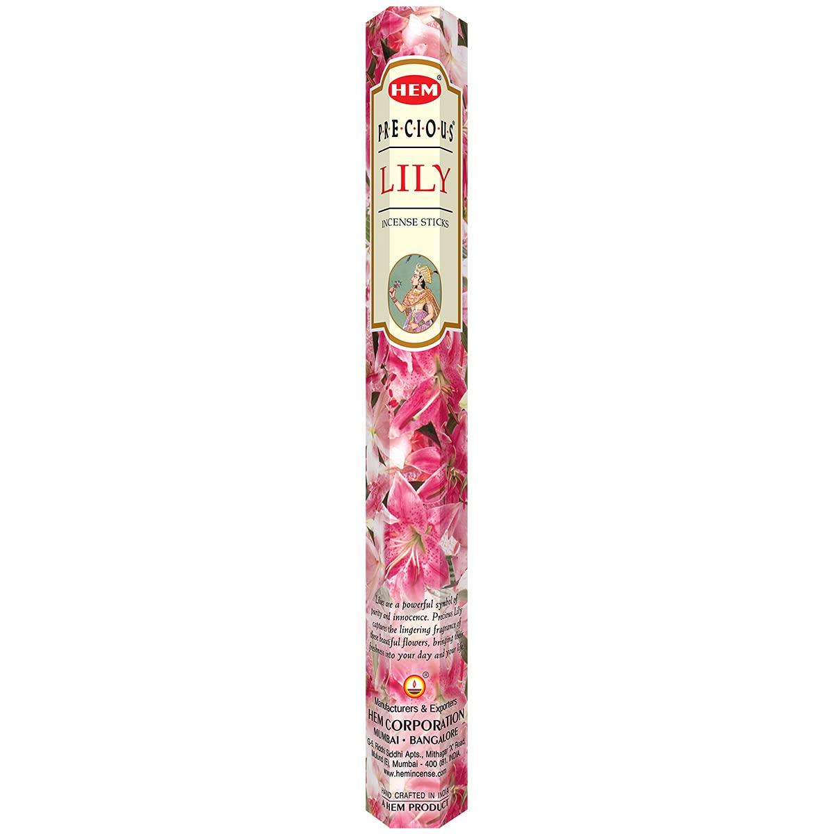 Precious Lily - Box of Six 20 Stick Tubes - HEM Incense