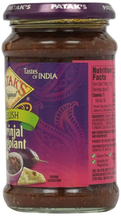 Patak's Brinjal Pickle 10 oz - Indian Pickles