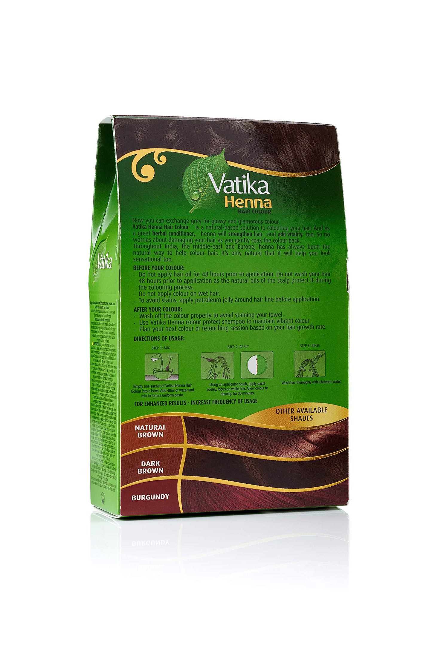 Vatika naturals Henna Hair Color - Rich Black (pack of 6)