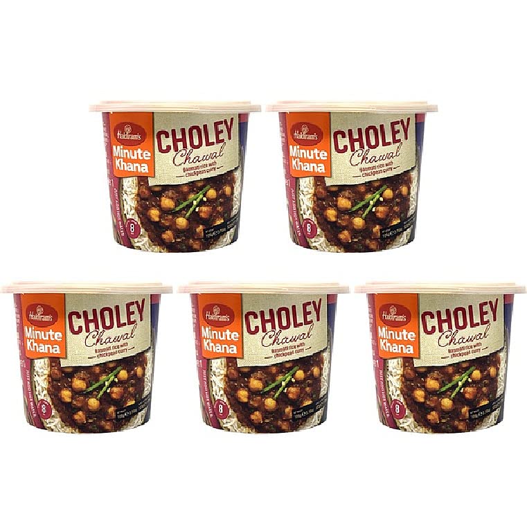 Pack Of 5 - Haldiram's Minute Khana Choley Chawal - 105 Gm - Haldiram Minute Khana