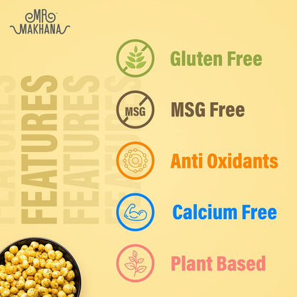 MR Makhana Lime & Chili Flavored Makhana | Super Snack | Roasted | 2.65oz (75g) Family Size