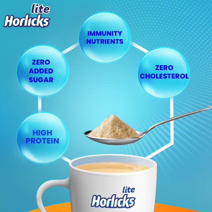 Horlicks Lite Health & Nutrition drink - 450 g Pet Jar (Regular Malt)