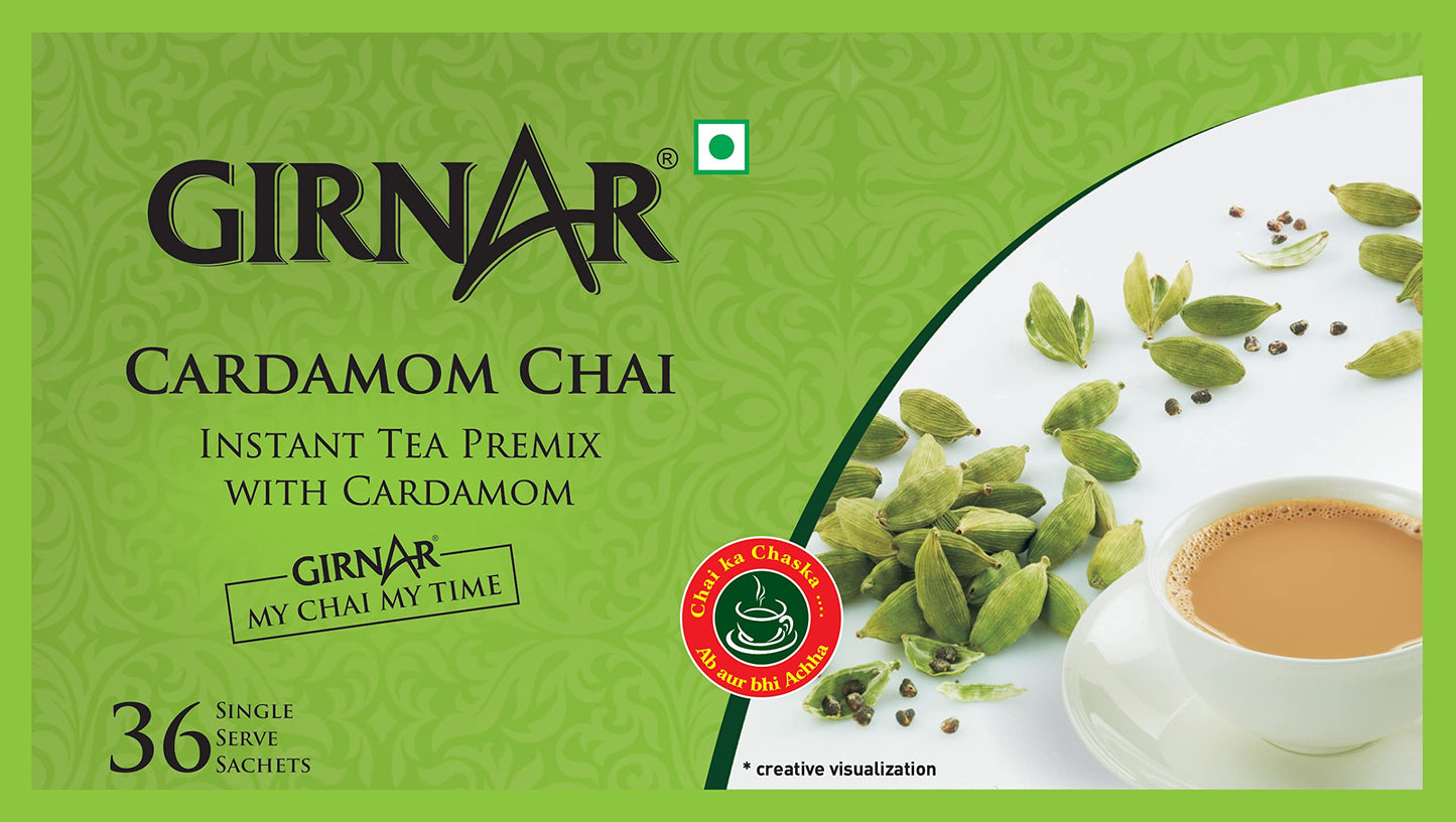 Girnar Instant Tea Premix with Cardamom 36 Sachets