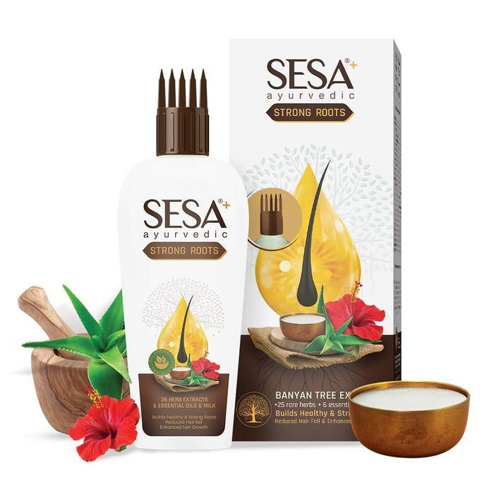 Sesa+ Ayurvedic Strong Roots Hair Oil with Banyan Tree Extracts 110ml