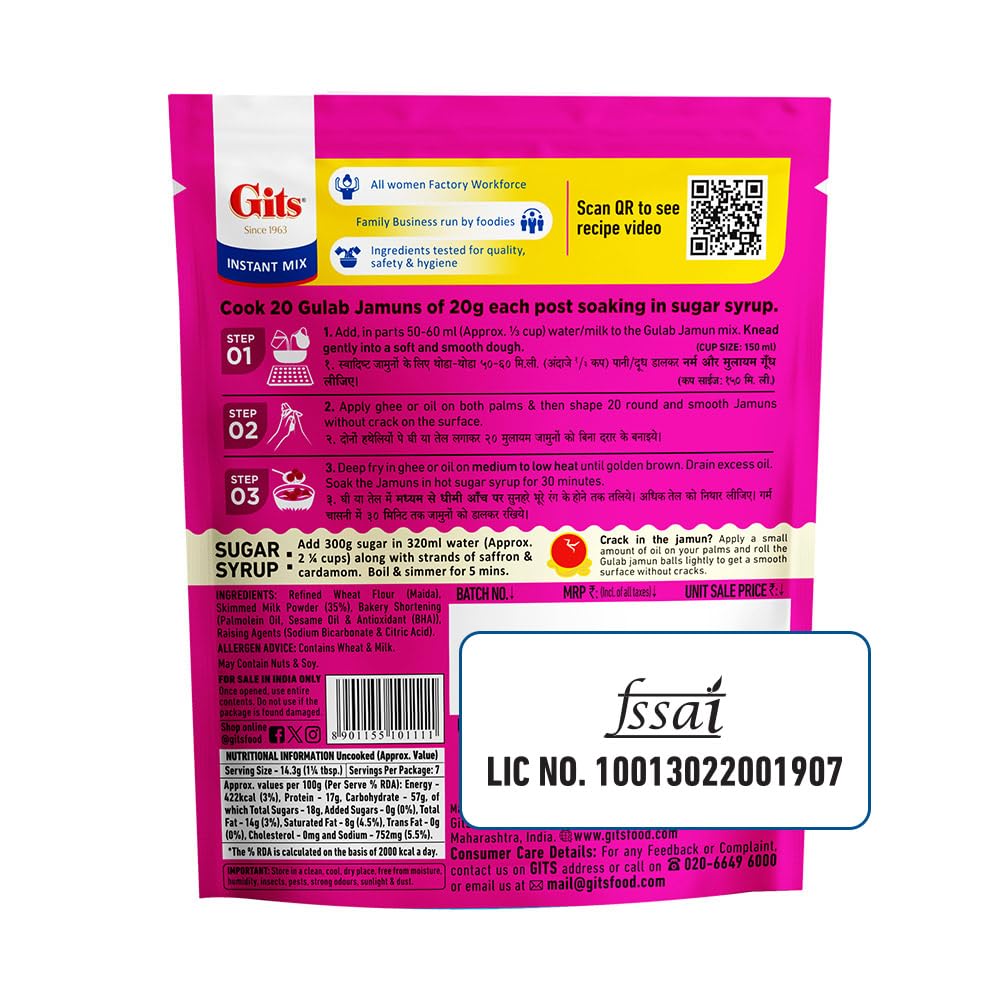 Gits Gulab Jamun dry mix 100 gms