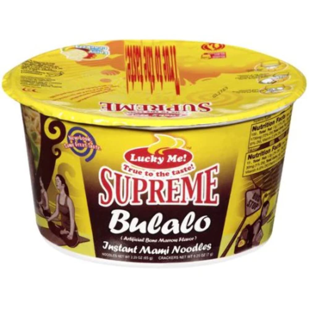 Lucky Me! Bulalo Instant Noodle Soup (Artificial Bone Marrow Flavor) 70g, 4 Pack