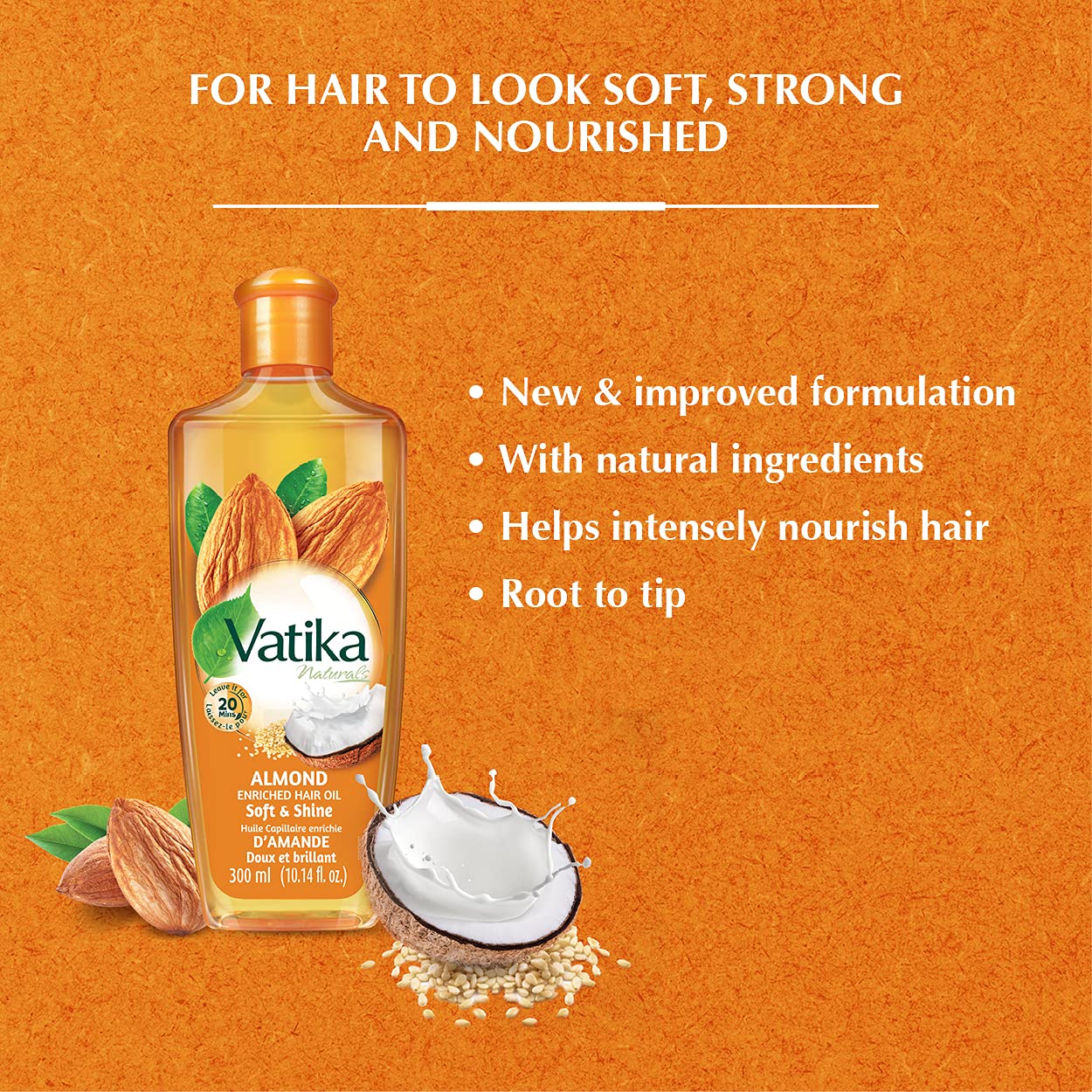 Vatika Naturals Almond Almond Enriched Hair Oil 300 ml
