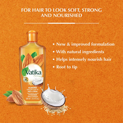 Vatika Naturals Almond Almond Enriched Hair Oil 300 ml