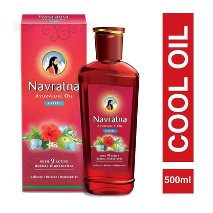 Ayurvedic Oil | Cool With 9 Active Herbal Ingredients | 500ml (16.90 Fl Oz)