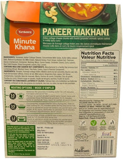 Haldiram's Minute Khana- Paneer Makhni 300 gms