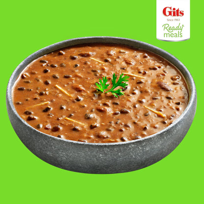 Gits Ready to Eat Dal Makhani - Indian Black & Red Lentils cooked on Tandoor for 12 hours simmered in a thick tomato & creamy base) | Vegetarian | Non-Spicy. Ready to Eat Entre | 52.5 Oz (Pack of 5 X 10.5 Oz each)