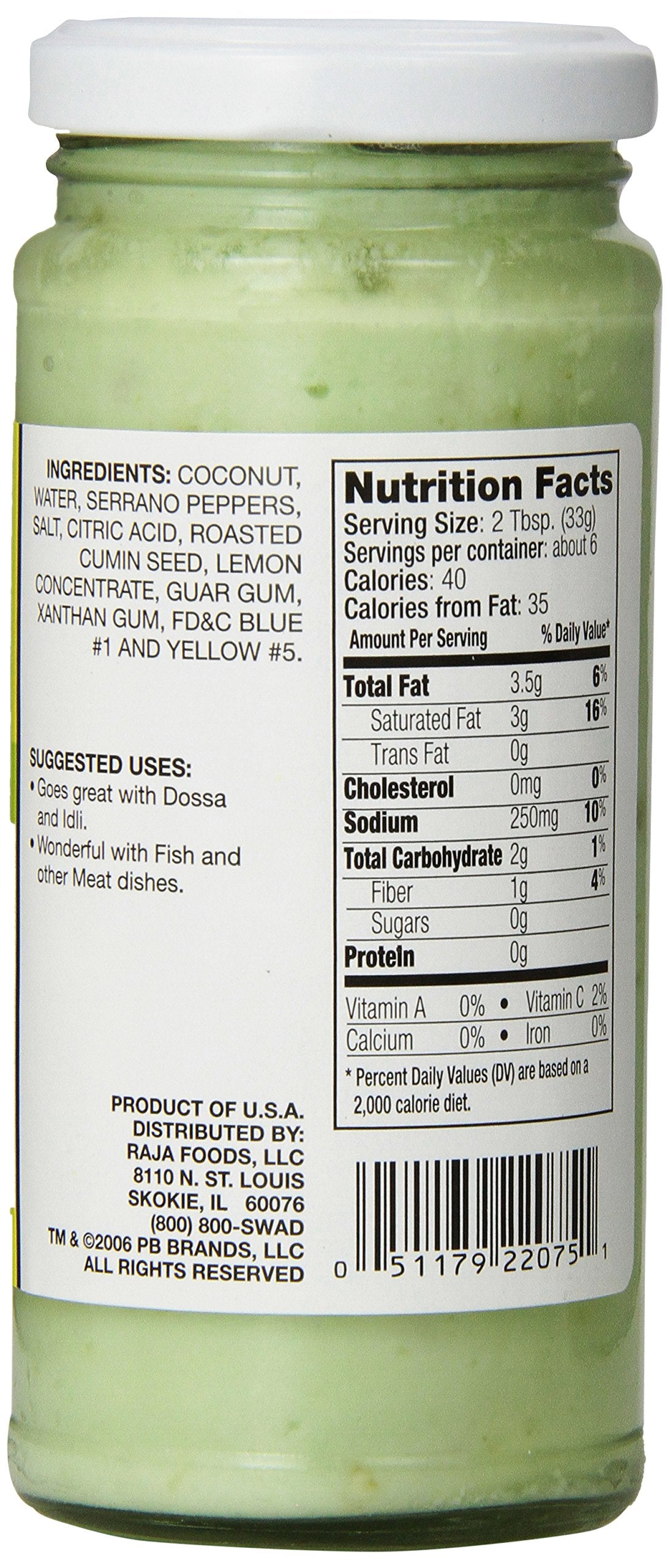 Swad Coconut Chutney 7.5 Oz