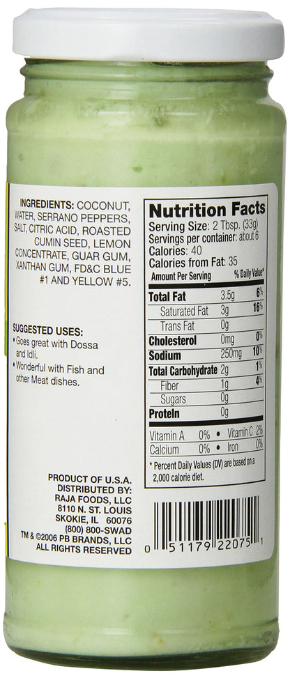 Swad Coconut Chutney 7.5 Oz