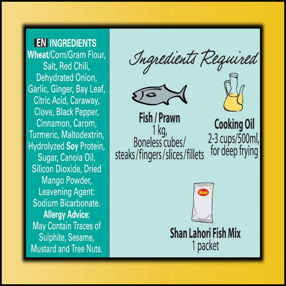 Shan Seasoning Mix For Lahori Fish 100 gms - Shan Masala