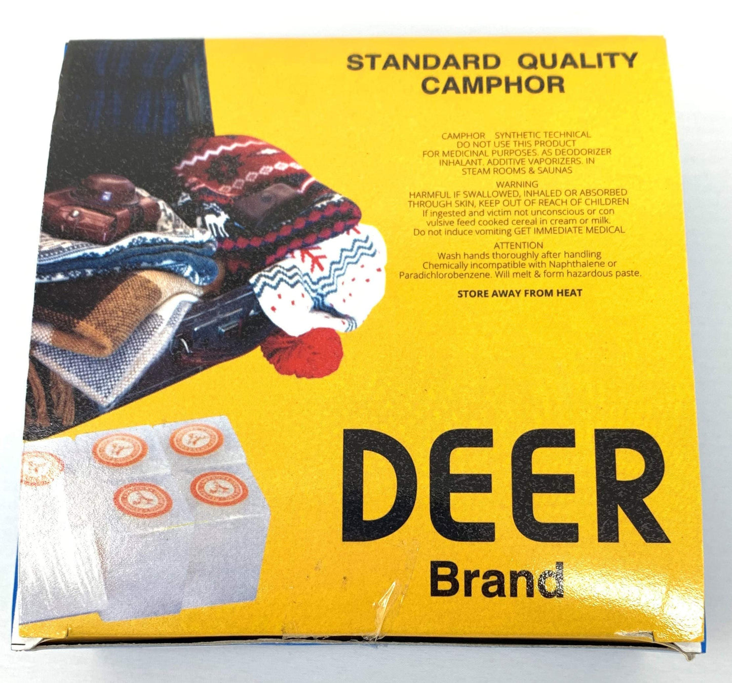 Deer Brand Refined Camphor Block 0.8 0z (Box of 20) 1 lb