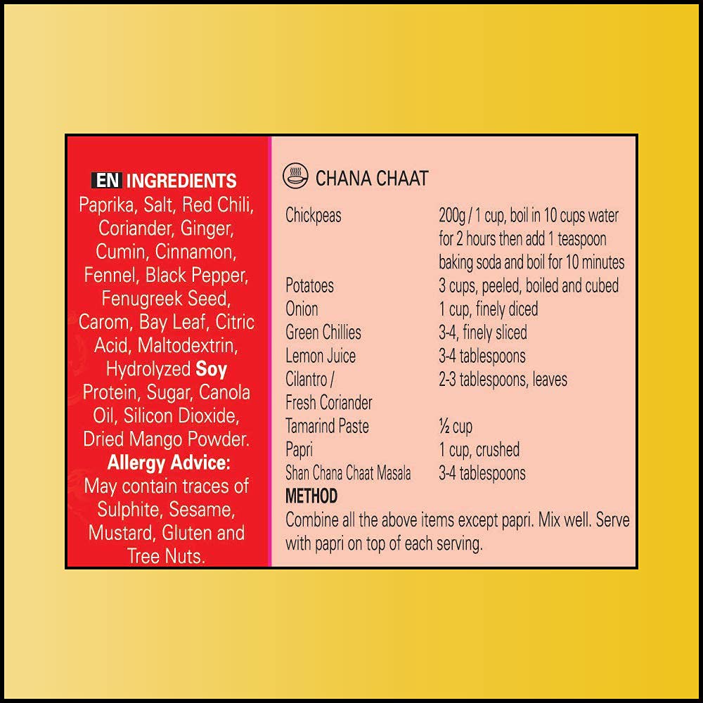 Shan Seasoning Mix - Chana Chaat 50 gms - Shan Masala