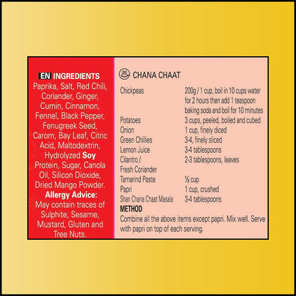 Shan Seasoning Mix - Chana Chaat 50 gms - Shan Masala