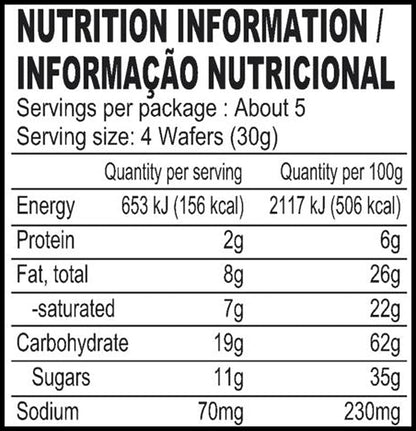 BRITANNIA Treat Choco Creame Wafers 5.29oz (150g) - Breakfast & Tea Time Snacks - Crunchy, Healthy and Delicious (Pack of 4)