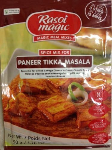 Rasoi Magic Paneer Tikka Masala - Spice Mix for Grilled Cheese in Creamy Tomato Sauce, 50 Grams, 1.76oz. (Pack of 2)
