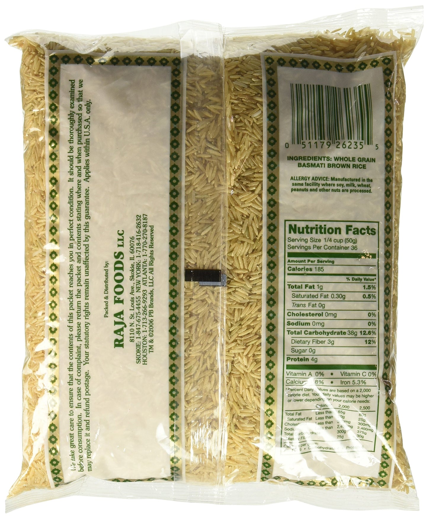 Brown Basmati Rice 4 lbs
