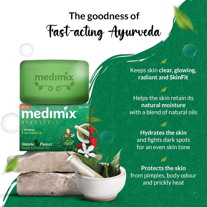 Medimix Ayurvedic Classic 18 Herbs Soap, 125g (Pack Of 5)