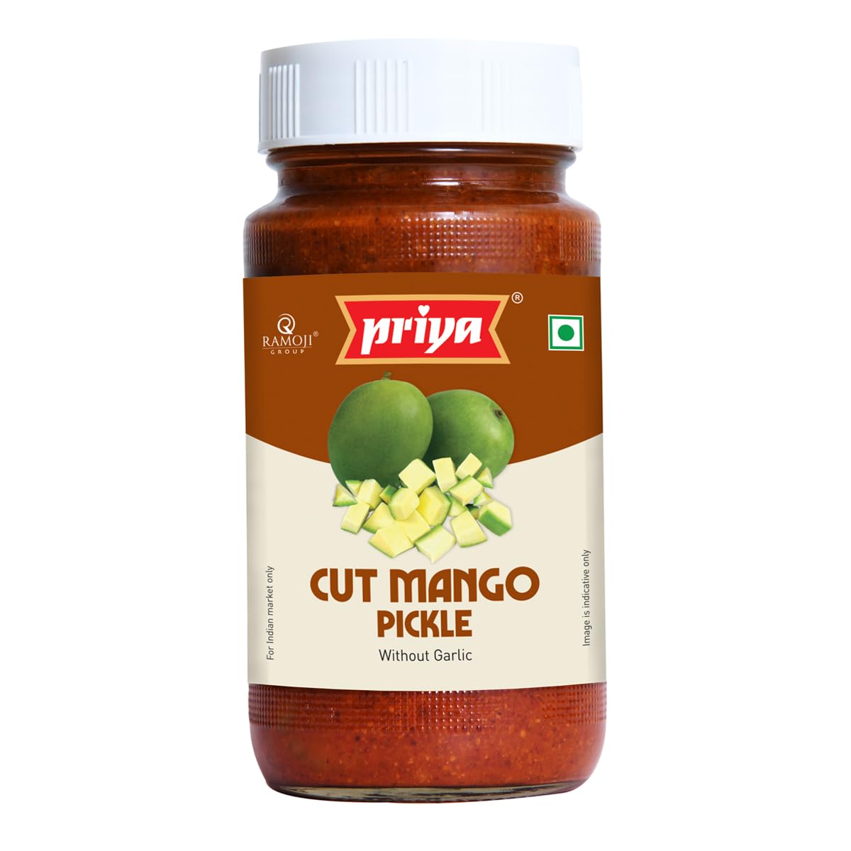 Priya Cut Mango Pickle W/o Garlic 300 gms