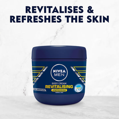 Nivea Men Body Cream Revitalising Body Cream, 13.5oz, with caring Vitamin E- for a revitalised skin feeling