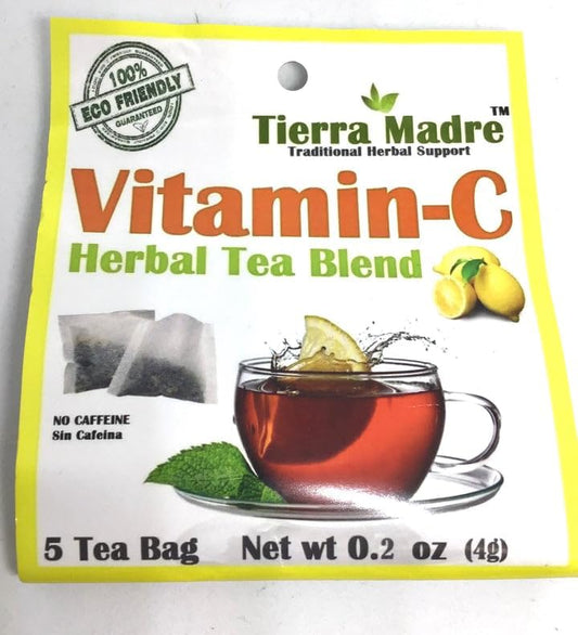 Tierra Madre Vitamin-C Herbal Tea 0.2oz 5 Pack - Each Bag with 5 Tea Bags