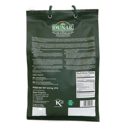 Dunar - Elonga Basmati Rice Premium 1121 Long Grain, 10 Lb